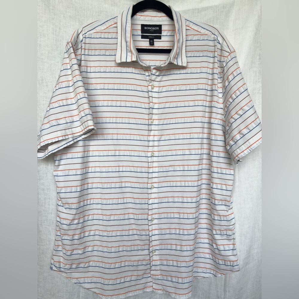 Men’s Bonobos Short Sleeve Button Up Shirt, Stretch XXL - Beachwear, Vacation
